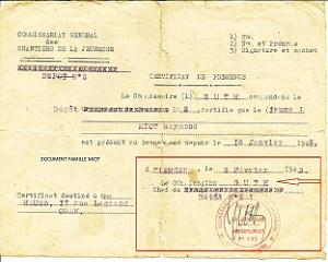 011  1943 02 02  CHANTIER DE  JEUNESSE TLEMCEN la 102